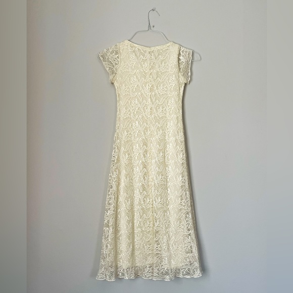 Rn Kidz Formal Girl’s Dress. White/Ivory. Lace. Modest. Size 10. - Picture 2 of 6